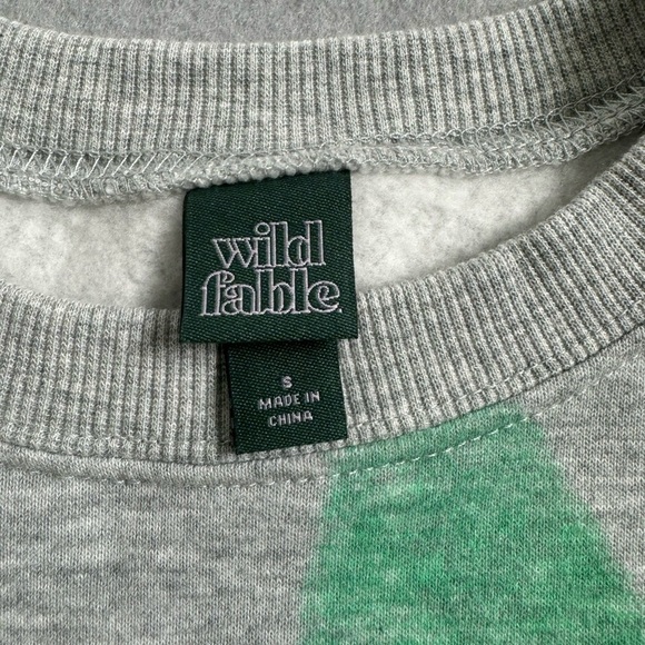 Wild Fable Gray and Green Crew Neck Sweater Size M - Picture 7 of 9